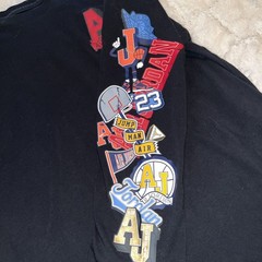 Nike T Shirt Mens M Black Air Jordan Jumpman 90s Y2K Hip Hop Basketball Logo