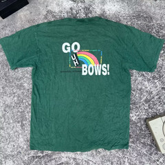 Vintage Oneita Tag Hawaii Rainbow T Shirt XL Go Bows University of Hawaii Green