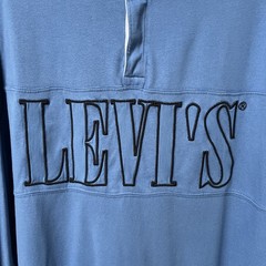Levi’s Rugby Polo Shirt Men’s XL Blue Relaxed Long Sleeved 100% Cotton Collared