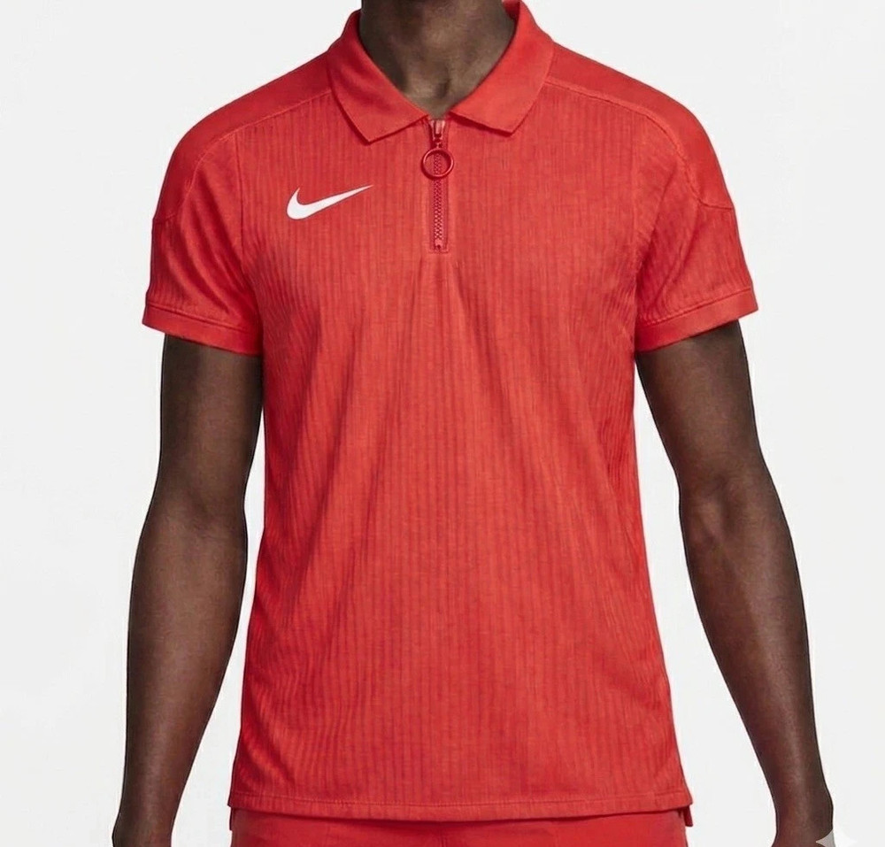 Nike Court Men’s Dri-FIT ADV Textured Tennis Polo – HQ0792 687 – Red – Size: M