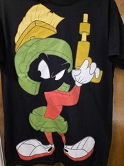 Looney Tunes Marvin The Martian Black T-Shirt Warner Bros Fifth Sun Size Med