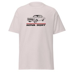 For Chevrolet Nova 1962 3QRT Muscle Fans Custom Car T-Shirt Birthday Gift