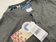 Jachs Signature Soft Touch Henley Shirt XL Gray Poly Viscose NWT $65 YGI K2-379