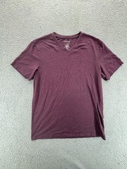 Apt. 9 Premier Flex T-Shirt Mens Small Purple V-Neck Short Sleeve Everyday Basic