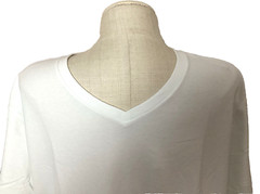 GEORGE White Short Sleeve V-Neck Tee Shirt Sz. 2XL*