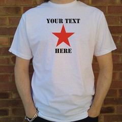 Custom Printed Punk Star T-Shirt – Rocker, Protest Top, Various Colours