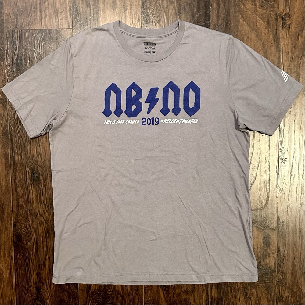 New Balance NB NO 2019 Tee Shirt Grey Mens Size XL