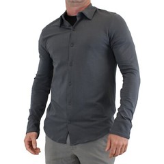 True Classic Men’s, Knit Long Sleeve, Slightly Relaxed Fit Collard Shirt