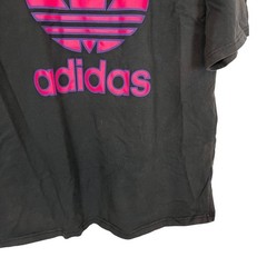 Adidas Mens Trefoil Spell Out Black Pink Purple Short Sleeve T Shirt Top Tee M