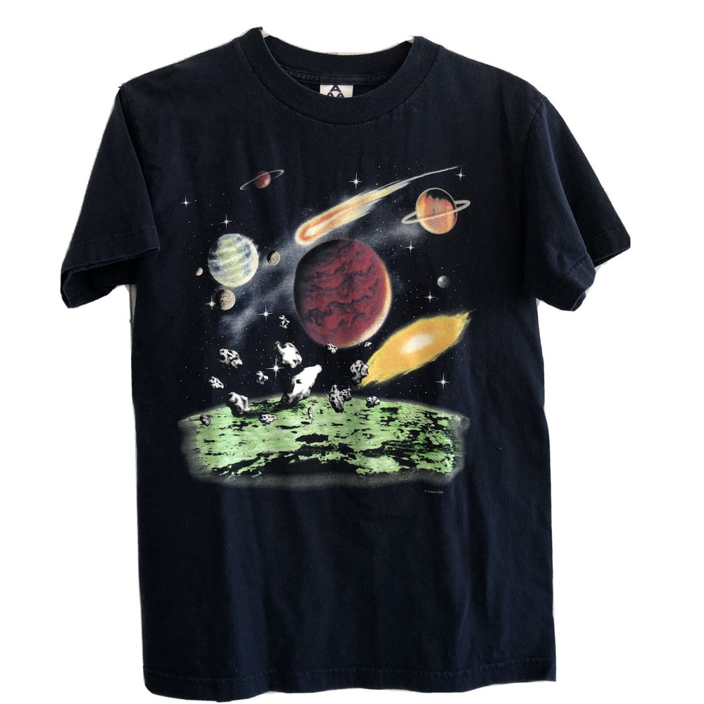 Vintage 90’s Human-i-Tees GLOW IN THE DARK Meteor Shower Very Rare Small
