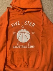 Five Star Basketball Camp Tee HOODIE !!! Any size !!! Nba