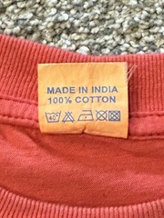 Vintage Taj Mahal India T Shirt Made In India Tourist Graphic Red Tee Fits M