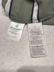 J.Crew Mens Washed Short Sleeve Slub Cotton T-shirt Green White Stripe Medium M