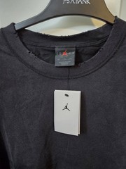 Nike Air Jordan Long Sleeve ‘Distressed Look’ T-Shirt Black/Red Men’s XXL NWT