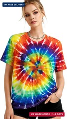 Tie Dye Shirts for Men, Short Sleeve Mens Tie Dye Shirts, Mens Rainbow Tie Dye