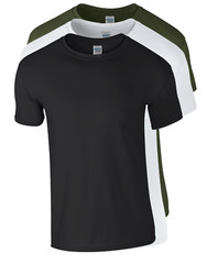 Mens Gildan Softstyle T shirt 5 or 3 Pack Unisex Plain Cotton Bulk T-Shirt Mixed