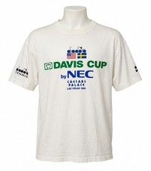 Vintage 1995 Davis Cup NEC Caesars Palace Las Vegas Diadora T Shirt USA XL