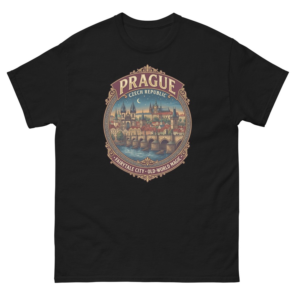 Prague Czech Republic Old World Graphic T-Shirt Unisex Travel Tee