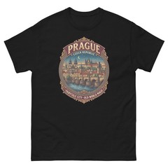 Prague Czech Republic Old World Graphic T-Shirt Unisex Travel Tee