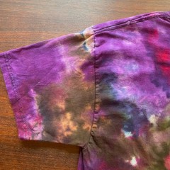 Tie Dyed Unisex T-shirt – Geode Reverse Ice Dye – Pink Purple Size Medium