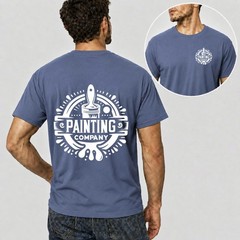 Mens Personalised Work T Shirt Custom Company Logo Painter Plumber Mechanic Gift