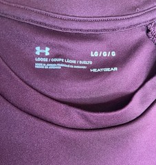 Men’s Under Armour Loose S/S Athletic T-Shirt Large L – Maroon – Cotton / Poly