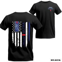 T-Shirt � Bold American Flag Design & Beer Can Graphic, Perfect for Beer Enthusi