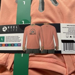 Reel Life Mens Jax Beach Long Sleeve UV T-Shirt Size L “YOU CHOOSE”