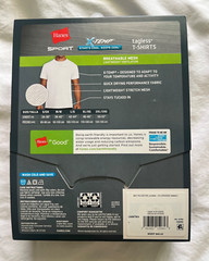 Hanes X-temp Mens Tagless Keeps Cool 4 T-Shirts Crew Neck White Mesh Size L