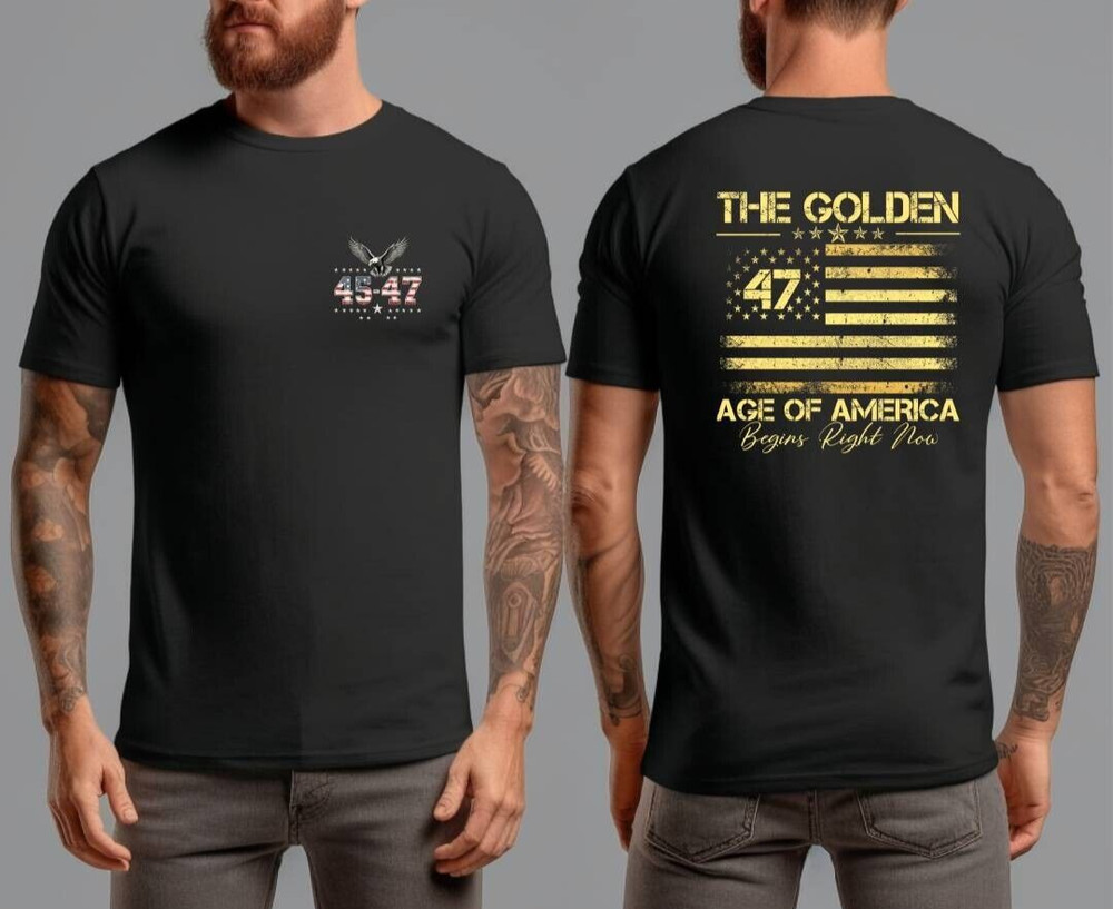 Trump Vance 2024 The Golden Age of America Great MAGA Golf 45 47 Eagle T-Shirt