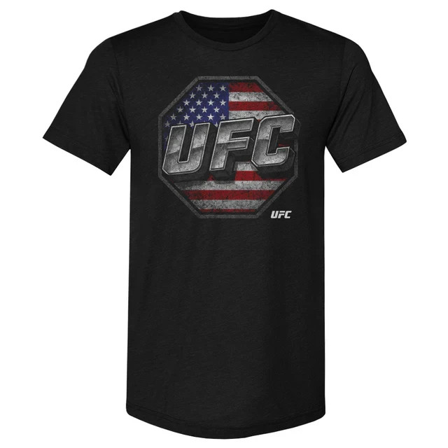 UFC 3D Bold USA Flag Graphic T-Shirt