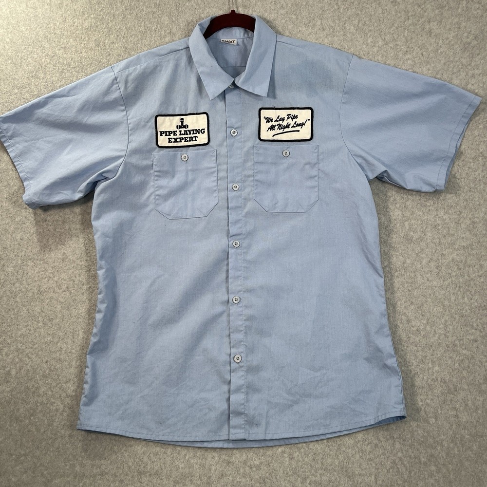 Funny Plumber Shirt Costume Cosplay Pipe laying expert Plumber Large
