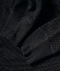 Heavyweight Waffle Cotton Long Sleeve – Black Non Stock Mfg. Co. S