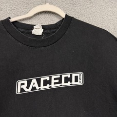 Alstyle Shirt Mens XL Black Raceco USA Racing Graphic Tee Front Back Print