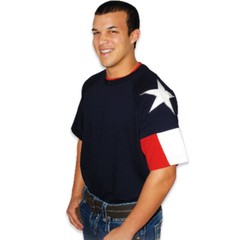 TEXAS flag PATRIOTIC tee USA SELLER red white blue star stripe crew neck trendy