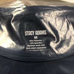 Stacy Adams Navy Stretch Polyester & Spandex Blend Pull Over Shirt Medium NEW