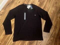 Dickies Mens Blk Temp IQ Performance Long Sleeve Pocket Tee Size L – New w Tags