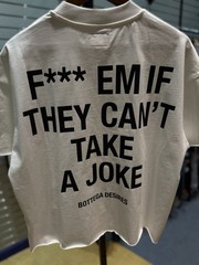 BRAND NEW – Bottega Desires Tee T-Shirt F**k Joke (S) White Black