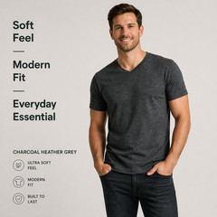 True Classic V-Neck T-Shirts 6 Pack Men Size 2XL New No Tags Soft Premium Fit