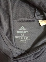 Adidas Short Sleeve Shirt Men Medium Blue Mesh Hooded Jersey FreeLift Climalite