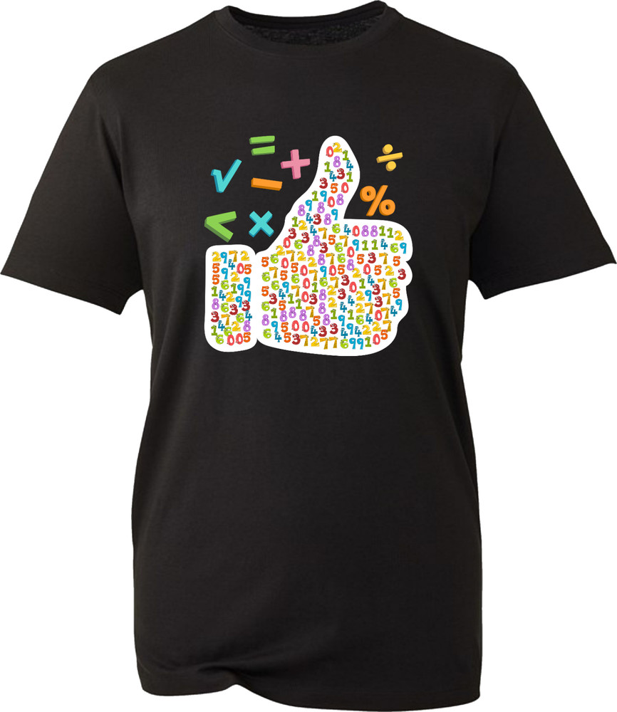 World Numbers Day T-Shirt Maths Day Funny Thumbs Up Colour Numbers Charity Day