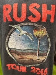 Rush Rock Band 2015 Tour Black T-shirt Size XL
