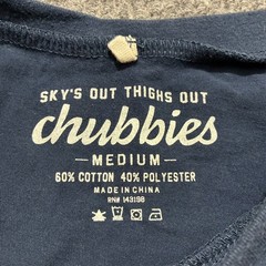 Chubbies “Welcome To The Weekend” Shirt Mens Size Medium Navy Short Sleeve