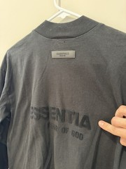 Size XXS Extra Small Essentials Fear Of God FOG Black Long sleeve Shirt (flaw)