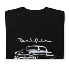 1954 Chevy Bel Air Black Antique Car Collector Cars Short-Sleeve Unisex T-Shirt