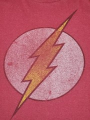 DC Comics THE FLASH Logo Distressed Red T-Shirt Adult X-Large
