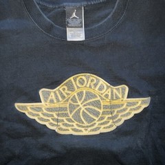 Air Jordan 1 Black T-Shirt Basketball Print size XXXL 3x Brand Wings
