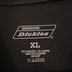 Dickies Mens XL Black BaseLayer Long Sleeve High Neck Spandex Stretch Workwear