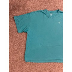 Champion T-Shirt Mens XXL Teal Blue Excellent Short Sleeve Athletic Crew Neck