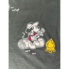 Disney Mickey Mouse Enjoy the Outdoors Camping Graphic T-Shirt Olive Green Small